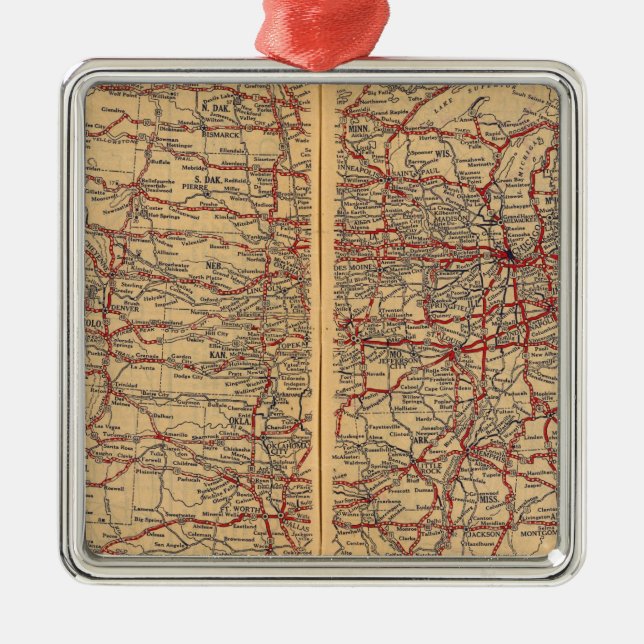 Ornement Carré Argenté Les Etats-Unis 8 (Devant)