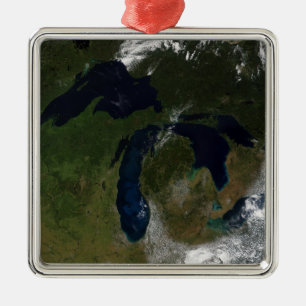 Ornement Carré Argenté Les Great Lakes