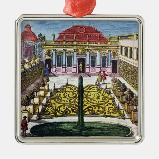 Ornement Carré Argenté Les jardins du parc de mirabelle, Salzbourg, Austr (Devant)