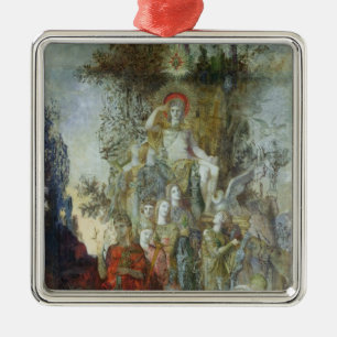 Ornement Carré Argenté Les Muses