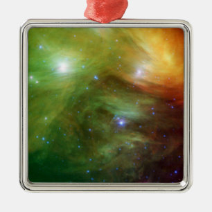 Ornement Carré Argenté Les Sept Soeurs, également appelées Pléiades