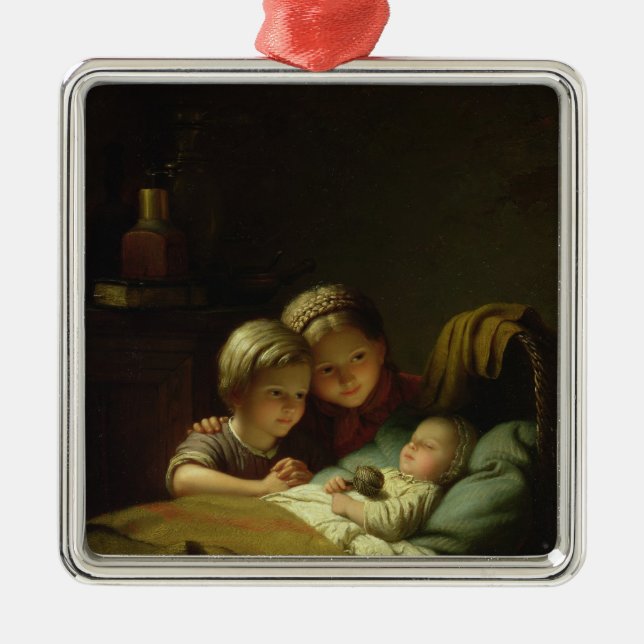 Ornement Carré Argenté Les trois soeurs (Devant)