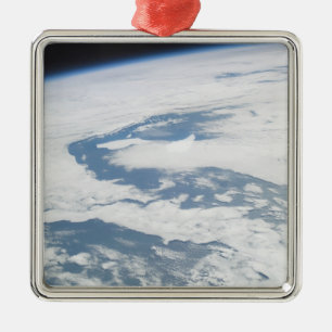 Ornement Carré Argenté Les vieux icebergs de cinq ans s'approchent de la