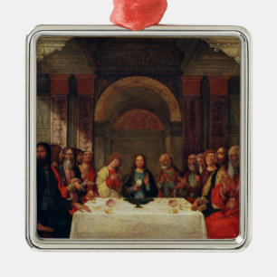 Ornement Carré Argenté L'établissement de l'eucharistie, c.1490