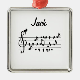 Ornement Carré Argenté Libre en tant qu'oiseau, oiseaux chanteurs faisant