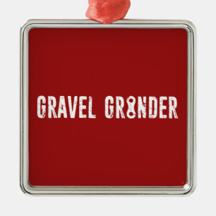 Ornement Carré Argenté Lien de chaîne de broyeur de gravier