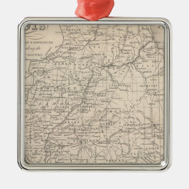 Ornement Carré Argenté L'Illinois 12 (Devant)