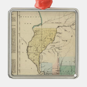 Ornement Carré Argenté L'Illinois en 1822