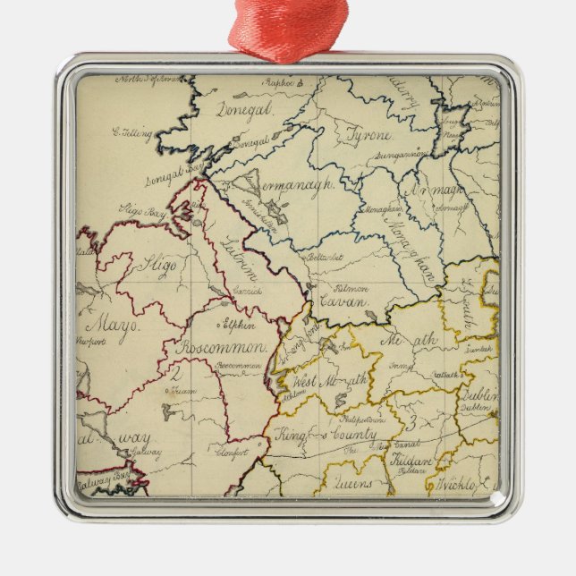 Ornement Carré Argenté L'Irlande 21 (Devant)