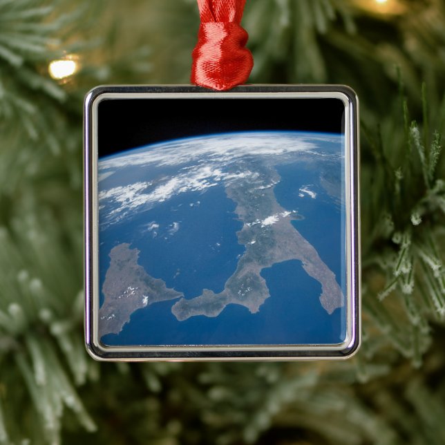 Ornement Carré Argenté L'Italie Et Sa Sicile. (Arbre)