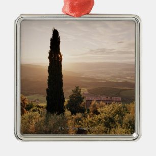 Ornement Carré Argenté L'Italie, Toscane, d'Orcia de Val, Montalcino