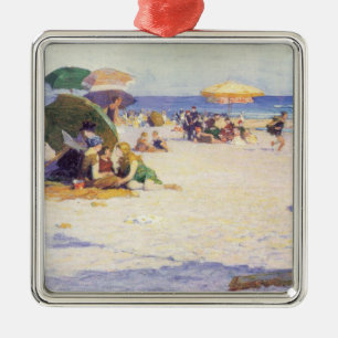 Ornement Carré Argenté Long Beach (État de New York)