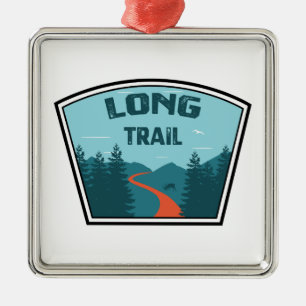 Ornement Carré Argenté Long Trail Vermont