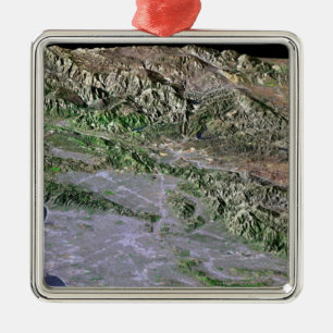 Ornement Carré Argenté Los Angeles, Californie