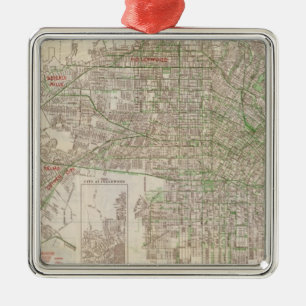 Ornement Carré Argenté Los Angeles, Californie 2