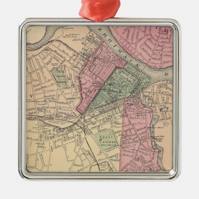 Ornement Carré Argenté Lowell (Devant)