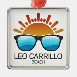 Ornement Carré Argenté Lunettes de soleil de la plage Leo Carrillo Califo