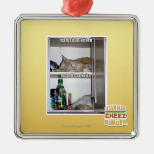 Ornement Carré Argenté Magishun Kitteh