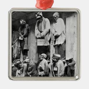 Ornement Carré Argenté Mamans des catacombes à Palerme, Italie