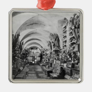 Ornement Carré Argenté Mamans des catacombes de Palerme, Italie