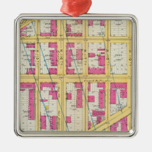 Ornement Carré Argenté Manhattan, New York 11