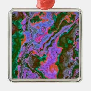 Ornement Carré Argenté Marbre aigre