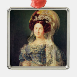 Ornement Carré Argenté Maria Christina de Bourbon