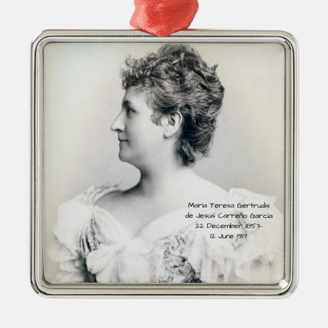 Ornement Carré Argenté María Teresa Gertrudis de Jesús Carreño García (Devant)