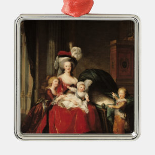 Ornement Carré Argenté Marie-Antoinette et ses enfants, 1787