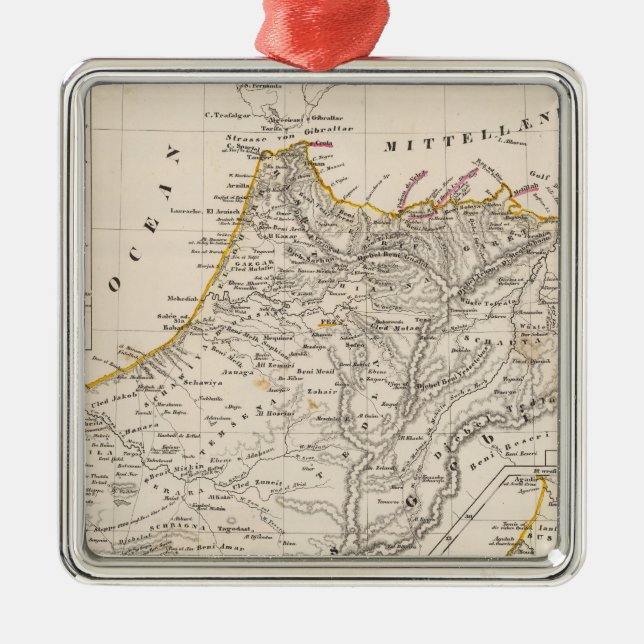 Ornement Carré Argenté Maroc (Devant)