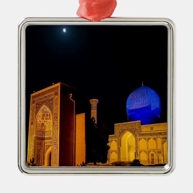 Ornement Carré Argenté Mausolée d'Amir Timur - Samarkand, Ouzbékistan (Devant)