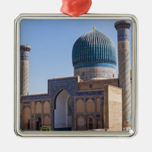 Ornement Carré Argenté Mausolée d'Amir Timur - Samarkand, Ouzbékistan