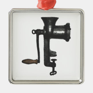 Ornement Carré Argenté MeatGrinder vintage