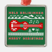 Mele Kalikimaka Doux moche (rouge sur vert)