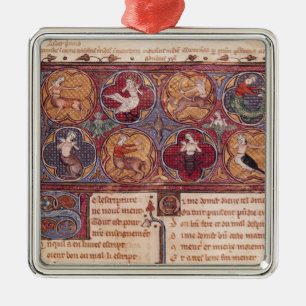 Ornement Carré Argenté Métamorphose, d'Ovid moralisez