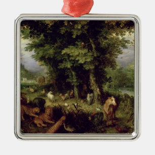 Ornement Carré Argenté Mettez à la terre ou le paradis terrestre, 1607-0