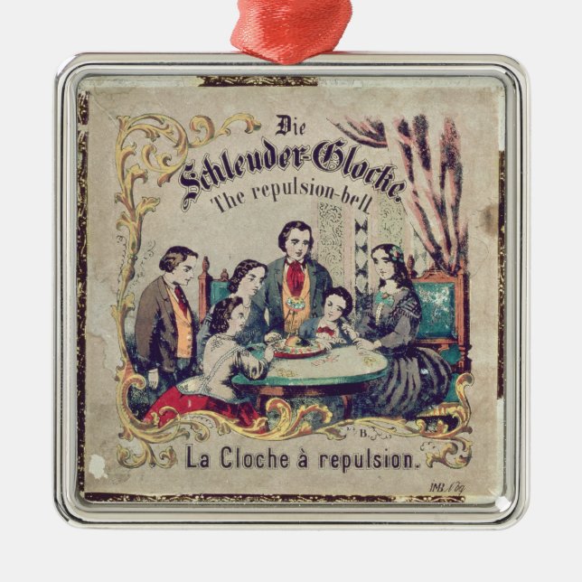 Ornement Carré Argenté Meurent Schleuder Glocke - la cloche de répulsion (Devant)
