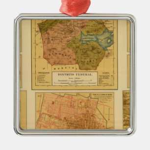 Ornement Carré Argenté Mexico 2