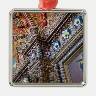 Ornement Carré Argenté Mexique, Queretaro. Détail à l'intérieur d'un cath