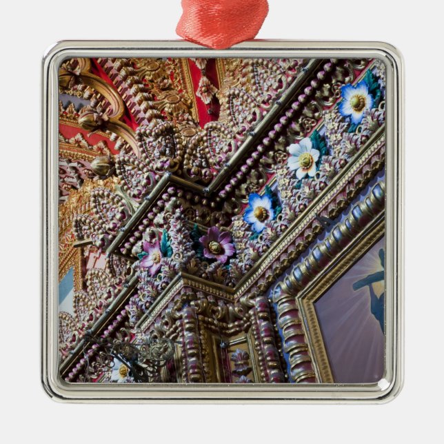 Ornement Carré Argenté Mexique, Queretaro. Détail à l'intérieur d'un cath (Devant)