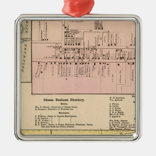 Ornement Carré Argenté Middletown (Devant)