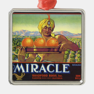 Ornement Carré Argenté Miracle Genie