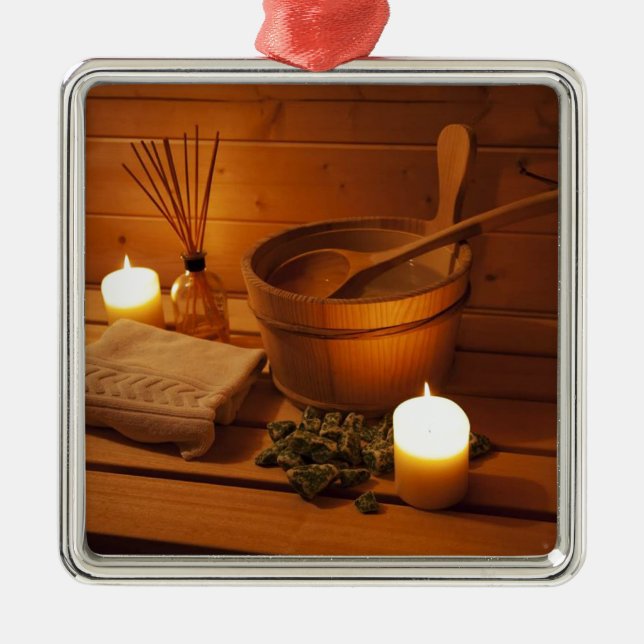 Ornement Carré Argenté Miscellaneous - Sauna Objects Patterns Nineteen (Devant)