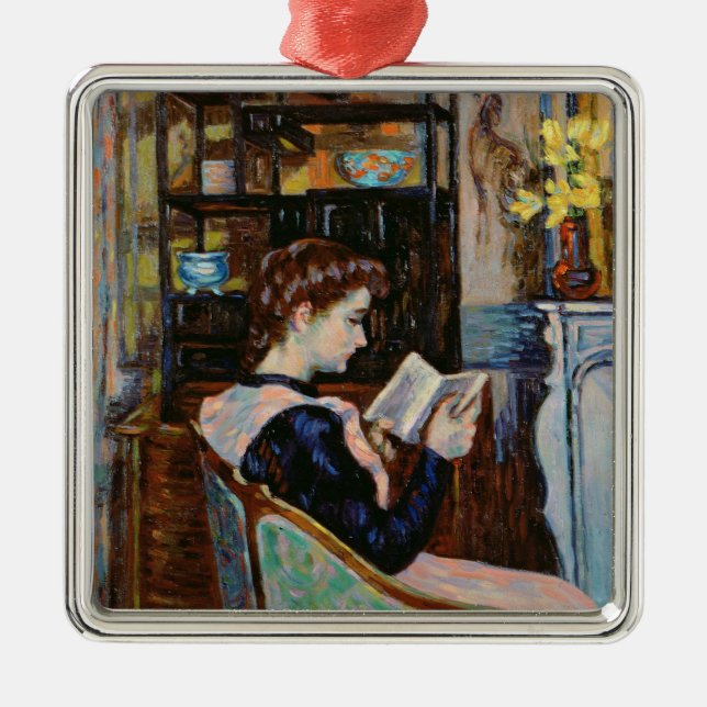Ornement Carré Argenté Mlle. Lecture de Guillaumin, 1907 (Devant)