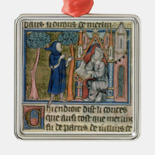 Ornement Carré Argenté Mme la vue 95 f.268 MERLIN dicte l'histoire à