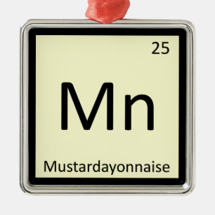 Ornement Carré Argenté Mn - Moutarde mayonnaise Moutarde Chimie
