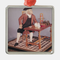 Modèle de Benjamin Franklin à sa table