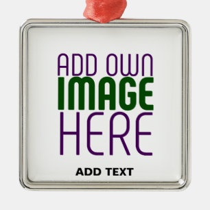 ORNEMENT CARRÉ ARGENTÉ MODÈLE DE TEXTE D'IMAGE BLANCHE SIMPLE MODERNE