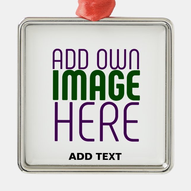 ORNEMENT CARRÉ ARGENTÉ MODÈLE DE TEXTE D'IMAGE BLANCHE SIMPLE MODERNE (Devant)