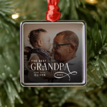 Modern Best GrandPa Ever Photo Personalized